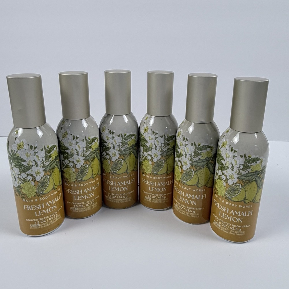 6 Bath & Body Works Fresh Amalfi Lemon Concentrated Room Spray Air Freshener